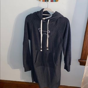 Black Dog- sweatshirt dress